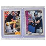 Lot of 2 Brett Favre Rookie Cards 1991 Upper Deck Star Rookie #13 & 1991 Pacific Trading Cards #551