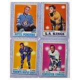 Lot of 4 Vintage 1970 Topps Hockey Cards George Armstrong, Paul Popiel, Ron Schock, Gilles Marotte