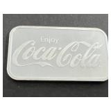 1 TROY OZ .999 FINE SILVER COCA COLA BAR