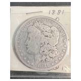 1881-O US MORGAN SILVER DOLLAR