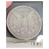 1881-O US MORGAN SILVER DOLLAR