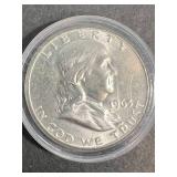 1963 US FRANKLIN HALF DOLLAR IN AIRTITE
