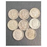8 US 90% SILVER DIMES