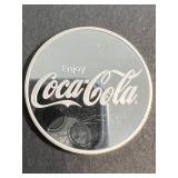 1 TROY OZ .999 FINE SILVER COCA COLA ROUND