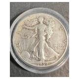 1939 US WALKING LIBERTY HALF DOLLAR IN AIRTITE