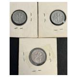 3 US ROOSEVELT DIMES 1955-D