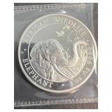 2018 AFRICAN ELEPHANT 1 TROY OZ .9999 FINE SILVER