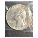 1964 US WASHINGTON QUARTER BU