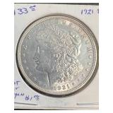 1921 US MORGAN SILVER DOLLAR