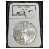 2006 AMERICAN SILVER EAGLE NGC MS70