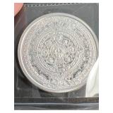 1 TROY OZ .999 FINE SILVER AZTEC ROUND