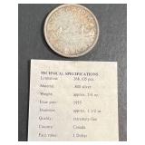 1955 CANADIAN CANOE SILVER DOLLAR