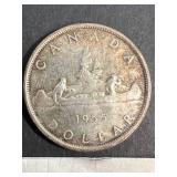 1955 CANADIAN CANOE SILVER DOLLAR