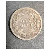 1896 US BARBER DIME
