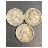 3 US WASHINGTON QUARTERS