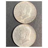 2 US 1964 KENNEDY HALF DOLLARS