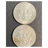 2 US 1964 KENNEDY HALF DOLLARS