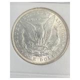 1886 US MORGAN SILVER DOLLAR SLABBED