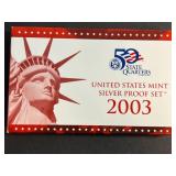 2003 US MINT SILVER PROOF SET