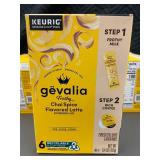2 back - Gevalia Frothy Chai Spice Flavored Latte K-Cup Pods, 3 Count
