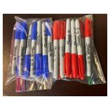 Red and Blue Sharpie Markers