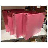 Pink 3-Inch Binders