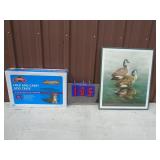 Small dog carrier & duck picture. As shown.