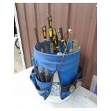 Bucket boss of tools. As shown.