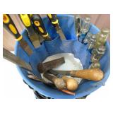Bucket boss of tools. As shown.