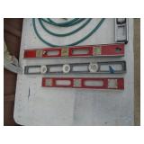 Ladder brace, levels & squares. As shown.