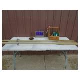 Boat oars & lowrance box. As shown.