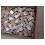 Wood mallet, walnut veneer & cork squares. As shown.