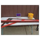 Large plastic square & straight edges. As shown.