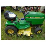 John Deere 180 rider. Kawasaki motor. 42 deck. Works as it should. As shown.