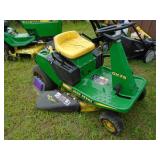 John Deere GX75 rider. Used condition. Belt might need adjustment. As shown.