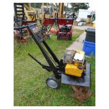 Montgomery Wards front tine tiller. Briggs motor. Tested & works. As shown.