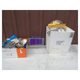 Box of electrical & hardware. As shown.