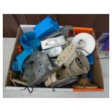 Box of electrical & hardware. As shown.