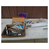 Misc tools, door closures & stainless door handles. As shown.
