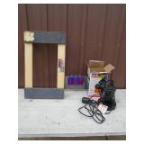 Sump pump. Looks nearly new & 4 wheel dolly. As shown,