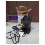 Sump pump. Looks nearly new & 4 wheel dolly. As shown,