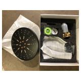 BWE Single Handle 1-Spray Square Shower Faucet Set 2.5 GPM with High Pressure Shower Head in. Matte Black (Valve Included)    Customer Returns See Pictures