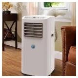 JHS 8,000 BTU Portable Air Conditioner Cools 170 Sq. Ft. with Dehumidifer, Fan, Remote, LED Display and Timer in White    Customer Returns See Pictures