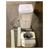 JHS 8,000 BTU Portable Air Conditioner Cools 170 Sq. Ft. with Dehumidifer, Fan, Remote, LED Display and Timer in White    Customer Returns See Pictures