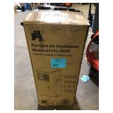 JHS 8,000 BTU Portable Air Conditioner Cools 170 Sq. Ft. with Dehumidifer, Fan, Remote, LED Display and Timer in White    Customer Returns See Pictures