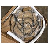 StyleWell 42 in. Mix and Match Steel Round Outdoor Patio Dining Table with Bronze Smoky Glass Customer Returns See Pictures