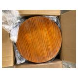 Glitzhome Metal Storage Accent Table or Stool with Solid Wood Lid  Customer Returns See Pictures