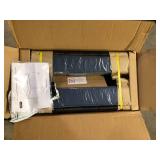 Pocassy 2-Pack Brown Wicker Outdoor Ottoman Steel Frame Footstool with Removable Blue Cushions Customer Returns See Pictures