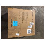 Pocassy 2-Pack Brown Wicker Outdoor Ottoman Steel Frame Footstool with Removable Blue Cushions Customer Returns See Pictures