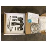 BWE 3-Handle Vintage Claw Foot Tub Faucet with Telephone Shaped Hand Shower Old Style Spigot Hand Shower in Brushed Nickel  Customer Returns See Pictures